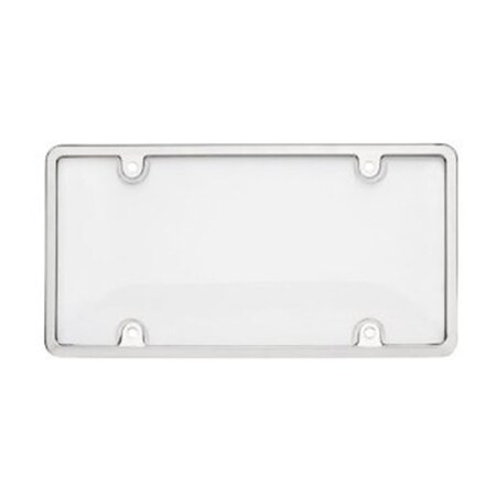 Strike3 Tuf Combo License Plate Frame and Bubble Shield, Chrome And Clear ST55969